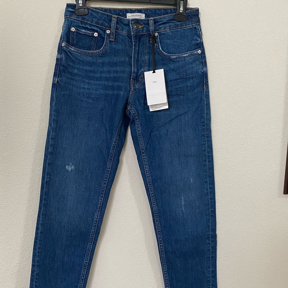 NWT Zara Woman Real Blue Jeans
